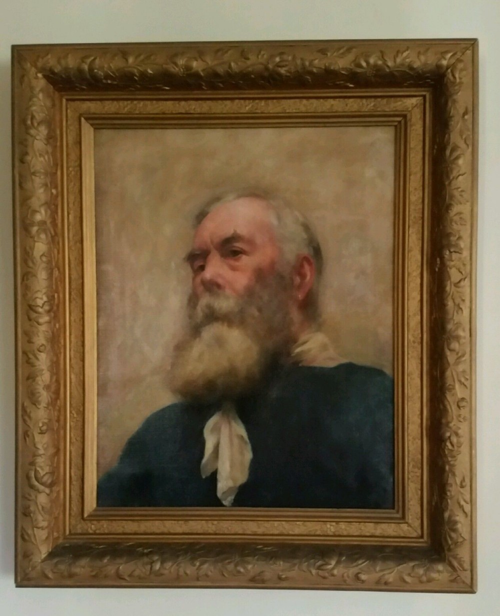 Oil Portrait Painting Signed c1899 in Original Gilt Frame