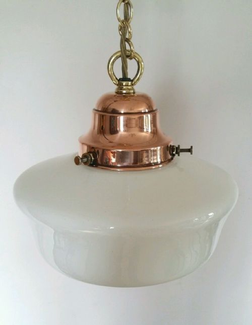 fig 1. Edwardian Opaline Chapel Ceiling Lamp