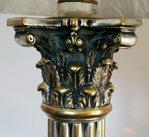 fig 2. Victorian Corinthian Column Table Lamp (1 of 2; near pair)