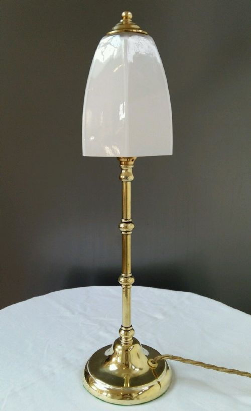 fig 1. C1900 Edwardian Elegant Cast Brass Table Lamp