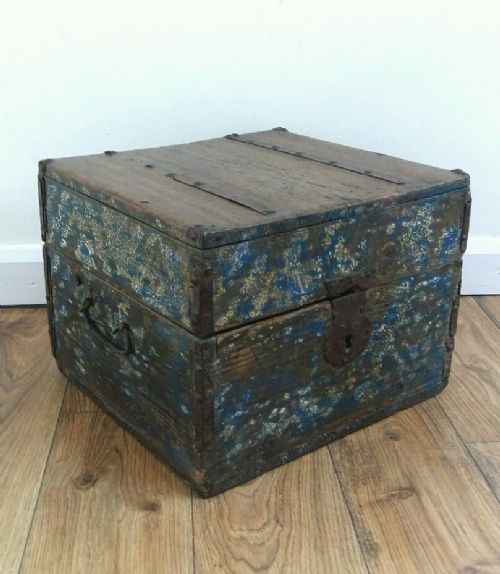 Swedish C1730 Oak Box with Original Iron Fixing