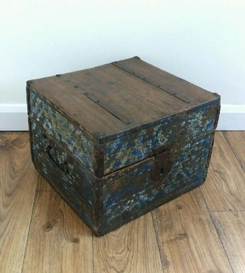 fig 1. Swedish c1730 Oak Box with Original Iron Fixing