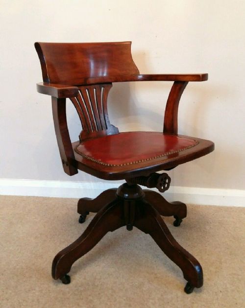 C1910 Flame Mahogany Tilt Adjustable Office Desk Chair