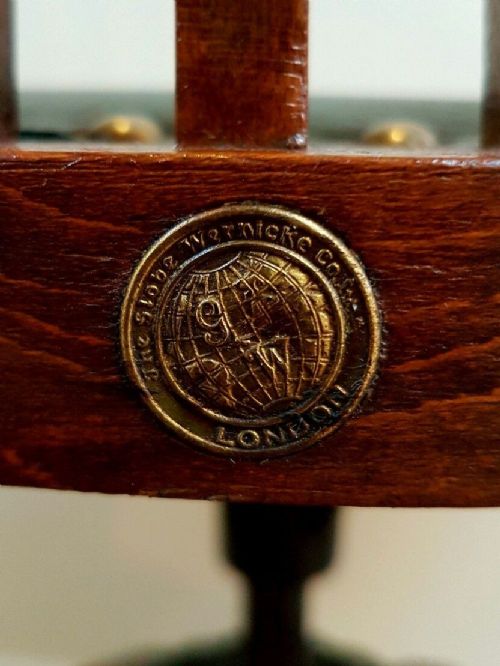 fig 1. Globe Wernicke London c1900 Adjustable Office Desk Chair