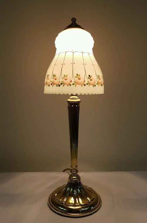 C1910 Edwardian Elegant Cast Brass Table Lamp