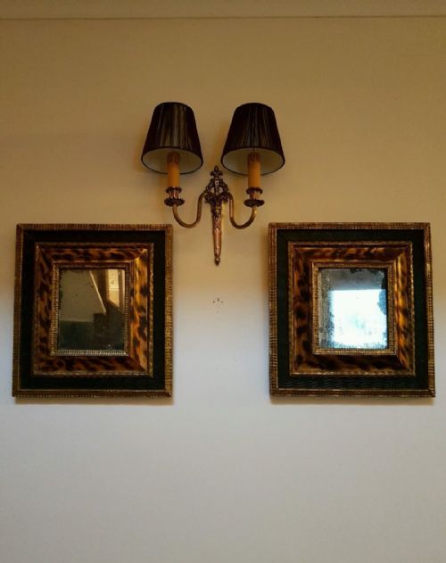 Pair French Distressed C1870 Wall Mirrors