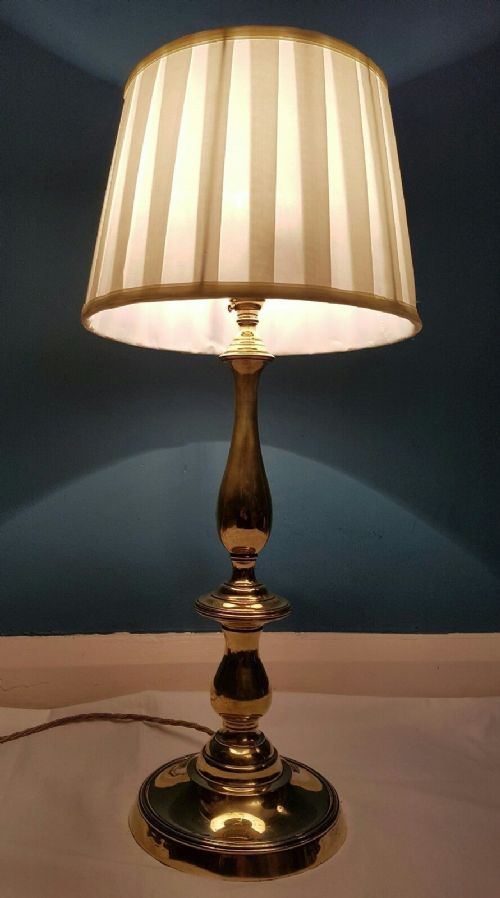 fig 1. Large C1910 Edwardian Brass Table Lamp