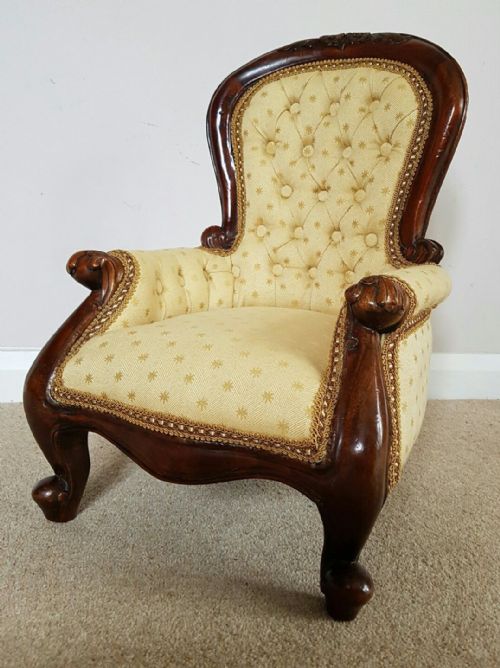 C1880 Apprentice Piece Mahogany Armchair Dolls Childs Chair