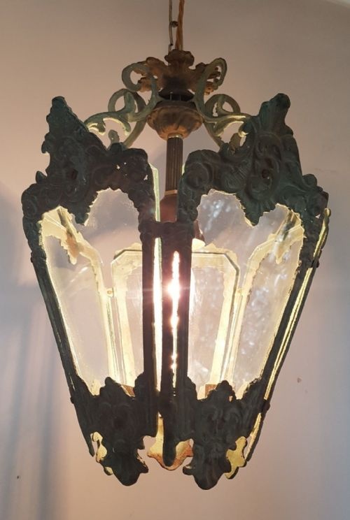 French C1920 Brass Lantern
