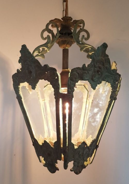 fig 1. French c1920 Brass Lantern