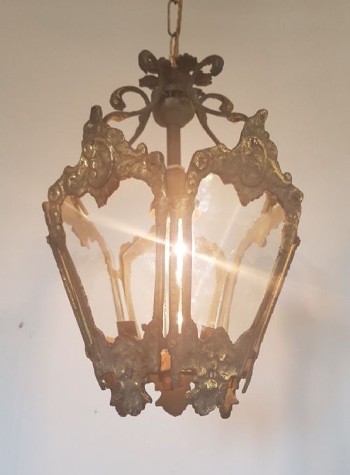 fig 1. French c1920 Brass Lantern