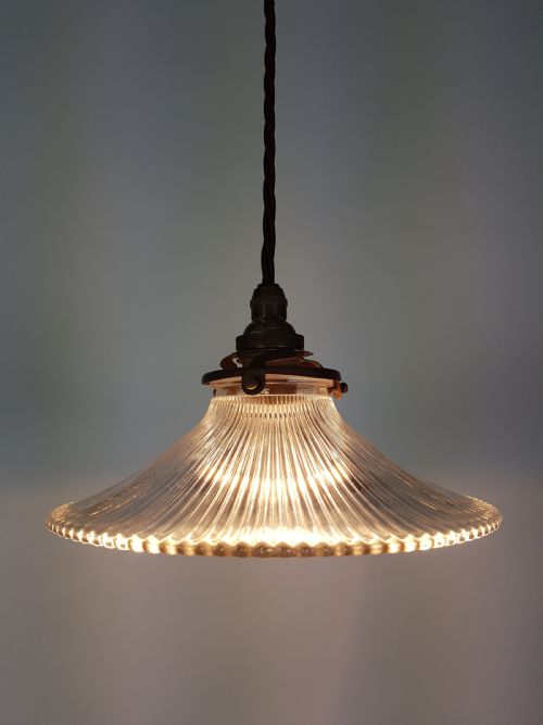 C1920 French Holophane Pagoda Ceiling Light (No 2 of 5 Available)