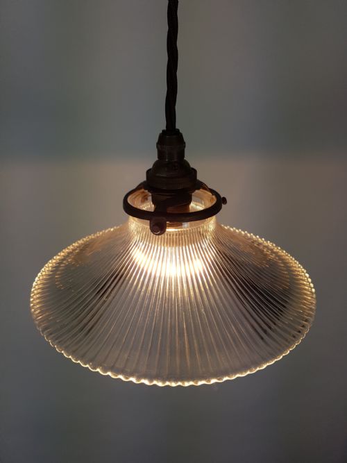 C1920 French Holophane Pagoda Ceiling Light (No 1 of 5 Available)