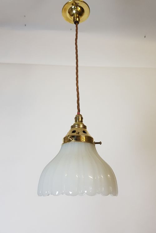 Jefferson Moonstone Pendant Light; Rewired