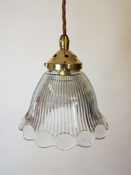 French Valleysthal Ceiling Pendant Light; Rewired