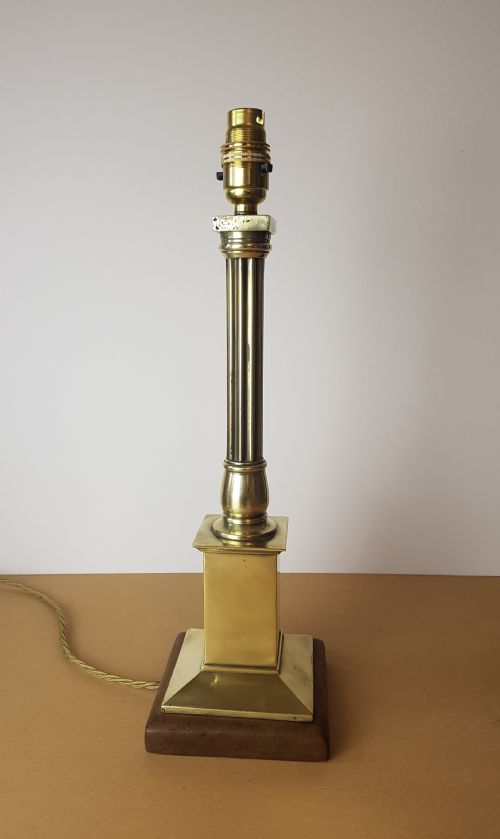 Cast Brass Table Lamp Base; Rewired and Pat Tested