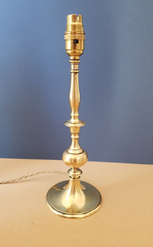 Cast Brass Table Lamp Base, Rewired and Pat Tested