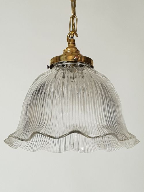 Large Holophane Ceiling Light, Rewired