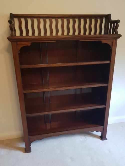 High Quality Mahogany Open Bookcase