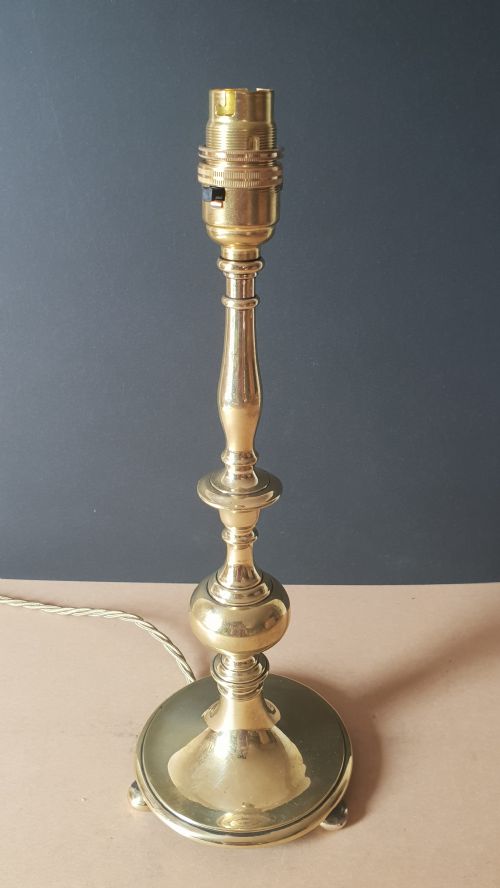Cast Brass Table Lamp, Rewired and Pat Tested
