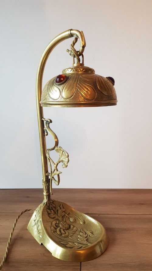 French Jewel Table Desk Lamp, Rewired and Pat Tested