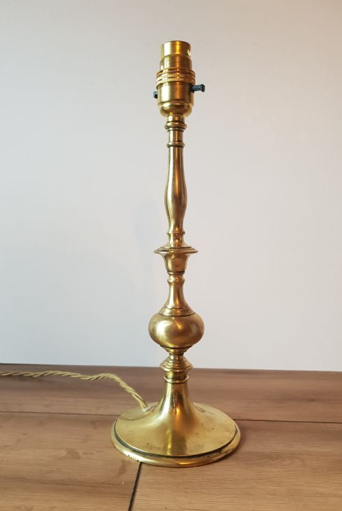 Cast Brass Table Lamp, Rewired and Pat Tested