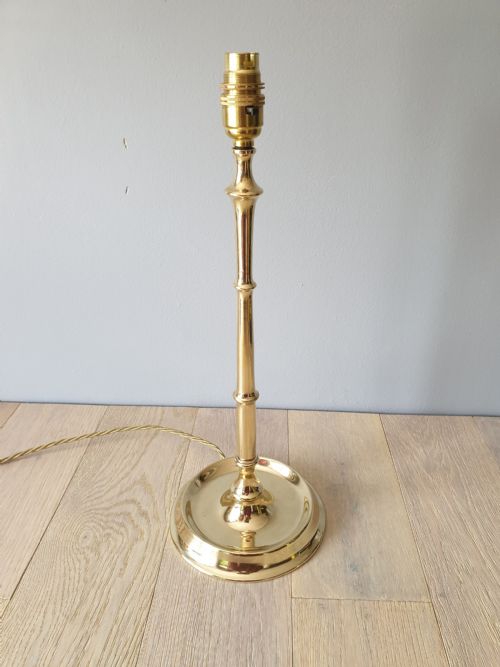 Tall Brass Table Lamp, Rewired and Pat Tested