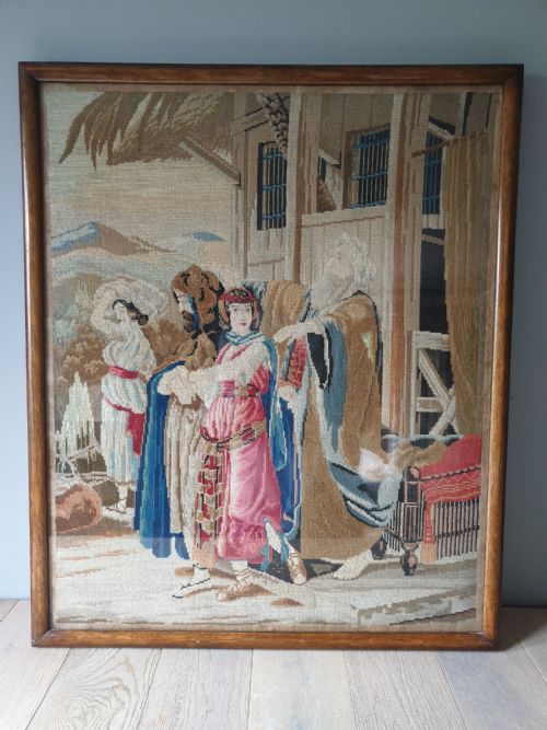 Victorian Biblical Tapestry, Framed