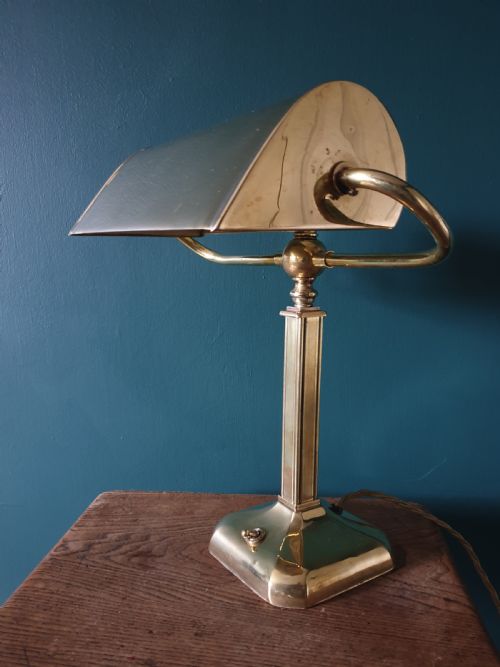 British Military Bankers Desk Lamp, Rewired and Pat Tested