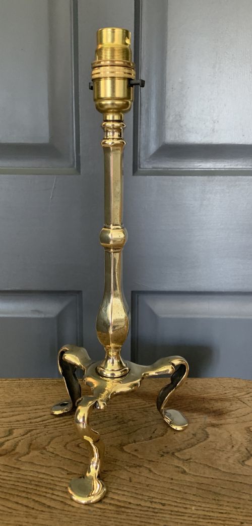 C1910 Brass Pullman Table Lamp Rewired and Pat Tested