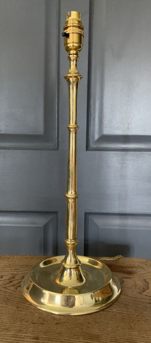 Tall Brass Table Lamp Rewired and Pat Tested