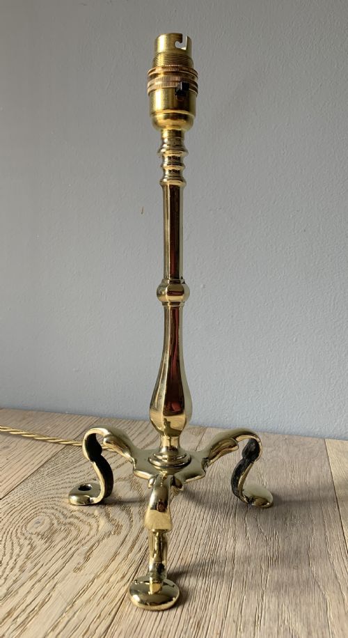 C1910 Brass Pullman Table Lamp, Rewired and Pat Tested