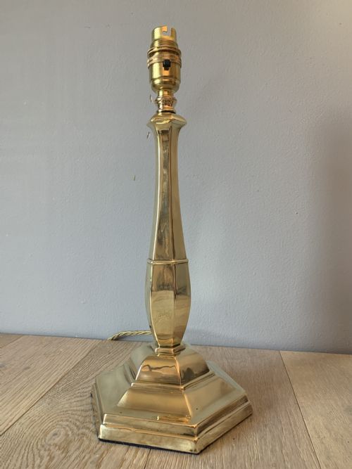 1920s Cast Brass High Quality Table Lamp, Rewired and Pat Tested