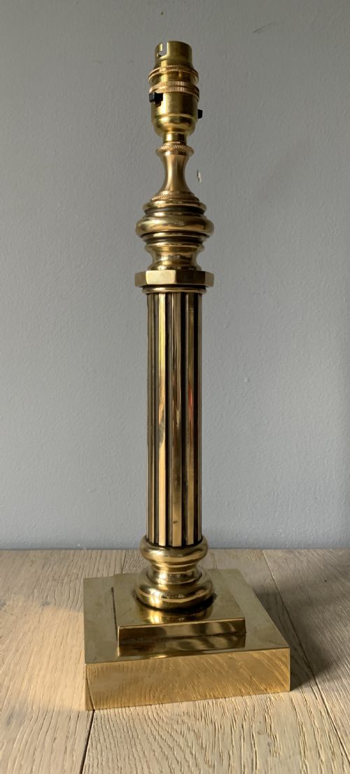 Top Quality Heavy Solid Brass 1930s Table Lamp, Rewired and Pat Tested