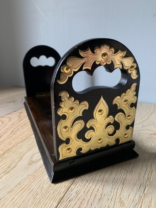 Fine Victorian Coromandel & Brass Book Slide
