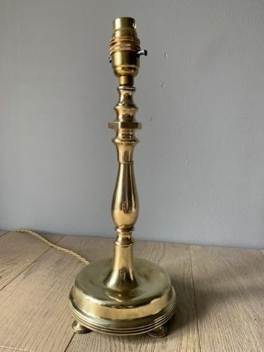 1930s Brass Table Lamp Base, Rewired and Pat Tested
