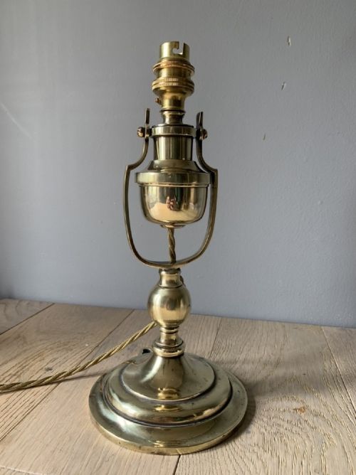 C1900 Brass Gimbal Wall Light Table Lamp; Rewired and Pat Tested