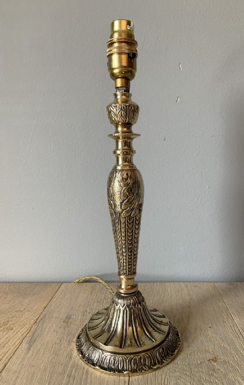 Rococo Style Brass Table Lamp, Rewired and Pat Tested