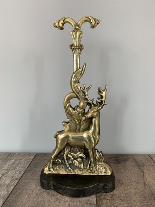Victorian Stag Brass and Cast Iron Doorstop Door Stop