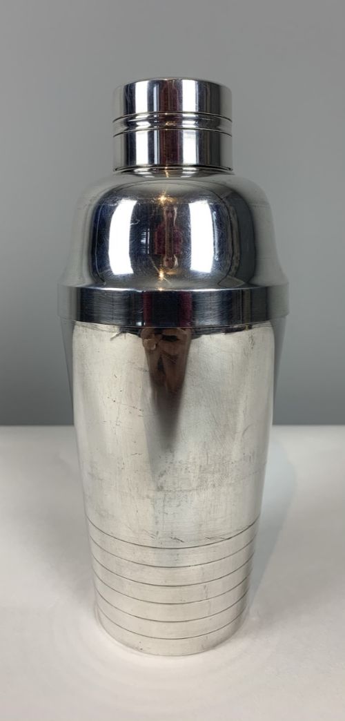 French Art Deco Silver Plated Cocktail Shaker