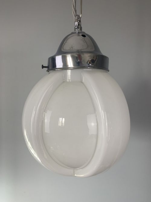 Art Deco Ceiling Light, Original Shade, Rewired