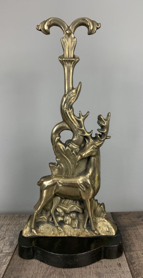 Victorian Brass and Cast Iron Stag Doorstop Door Stop