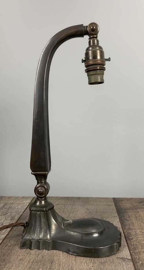 Bronzed Art Deco Articulated Table Lamp, Rewired and Pat Tested