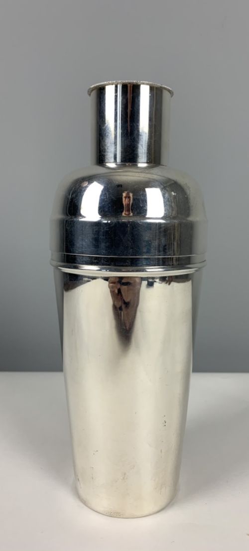 French Silver Plate Art Deco Stepped Cocktail Shaker; 1930’S