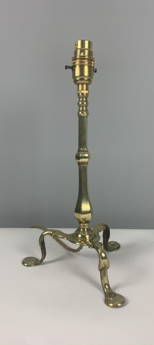 C1900 Brass Pullman Table Lamp Rewired and Pat Tested