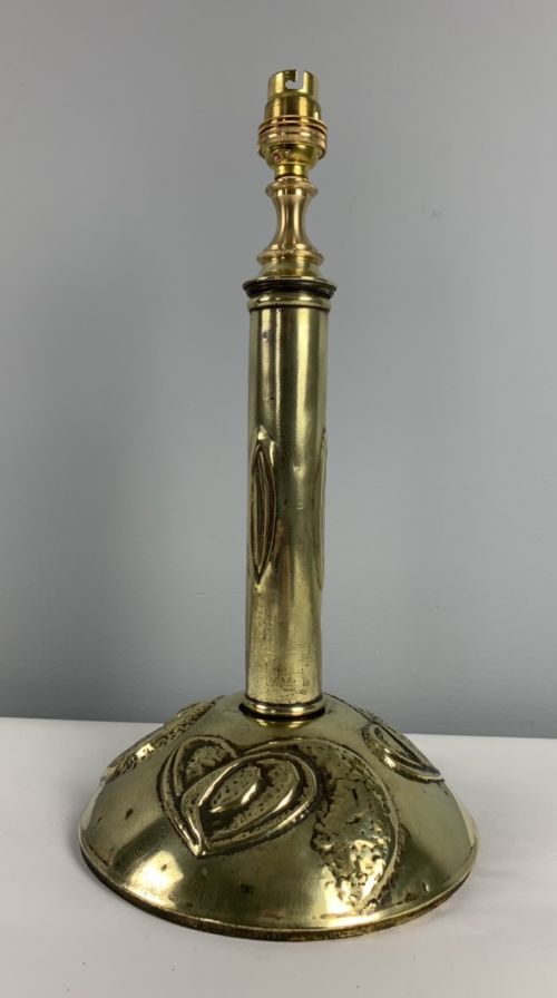 Glasgow Art & Crafts Brass Table Lamp, C1850, Rewired and Pat Tested
