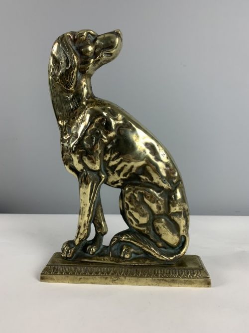 Victorian Brass Dog Doorstop Door Stop Door Porter