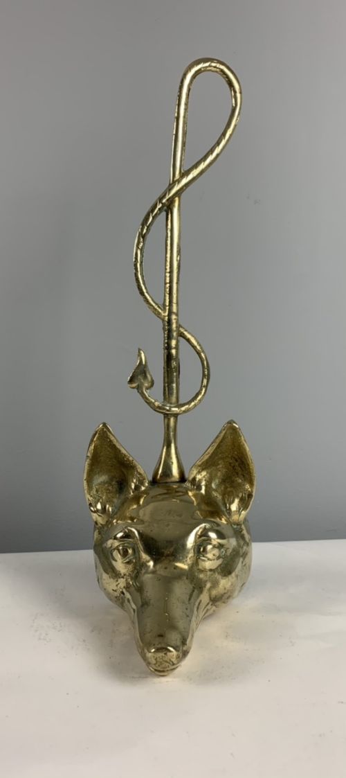Victorian Fox Brass Doorstop Door Stop Door Porter