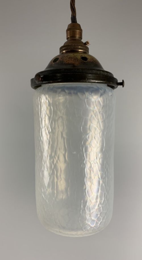Arts & Crafts Ceiling Light with Original Shade, Rewired