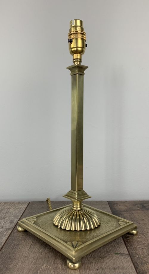 1920s Brass Table Lamp Base, Rewired and Pat Tested